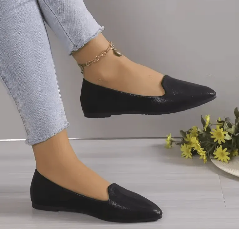 2025 Fashion Slip-On Loafers for Women - Breathable Stretch Ballet Flats