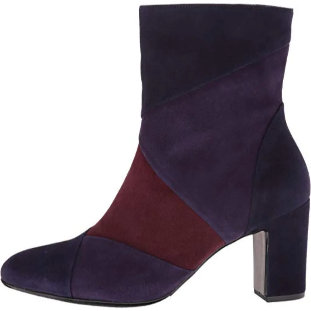 55881 Cir Dk Purple Gabor Suede Ankle Boots