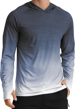 APTRO Men's UPF 50  Sun Protection Long Sleeve Hoodie Shirts UV Outdoor Fishing Shirts SPF Rash Guard Shirts for Men