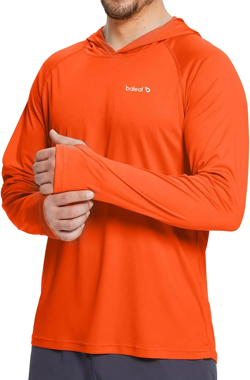 baleaf Men's Sun Protection Hoodie Shirt UPF 50  Long Sleeve UV SPF T-Shirts Rash Guard Fishing Swimming Lightweight