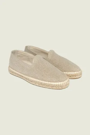 Beige Linen Espadrilles