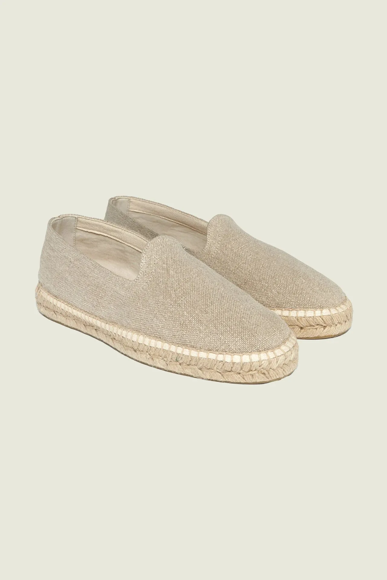 Beige Linen Espadrilles