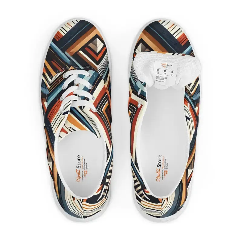 Bold Men's Lace Up Canvas Shoes