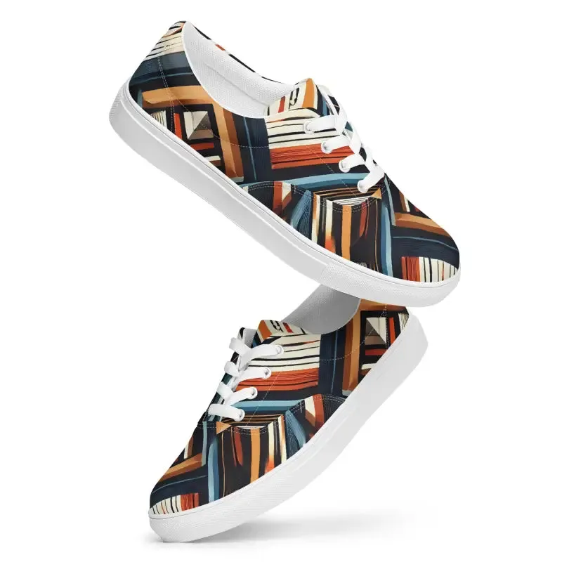 Bold Men's Lace Up Canvas Shoes
