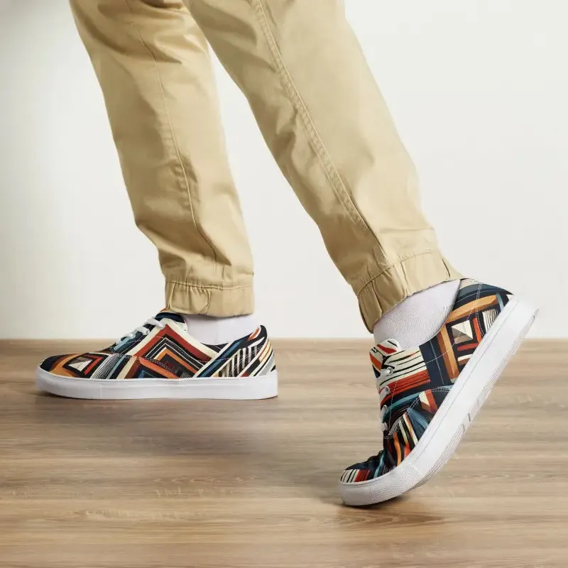 Bold Men's Lace Up Canvas Shoes