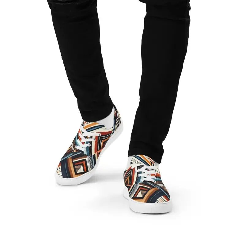Bold Men's Lace Up Canvas Shoes