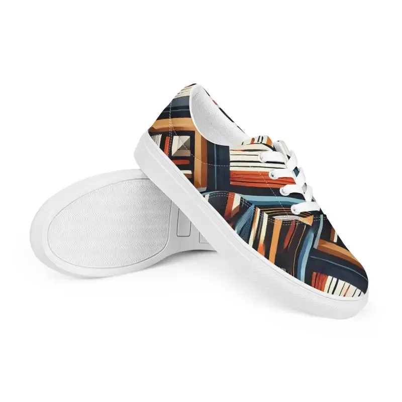 Bold Men's Lace Up Canvas Shoes