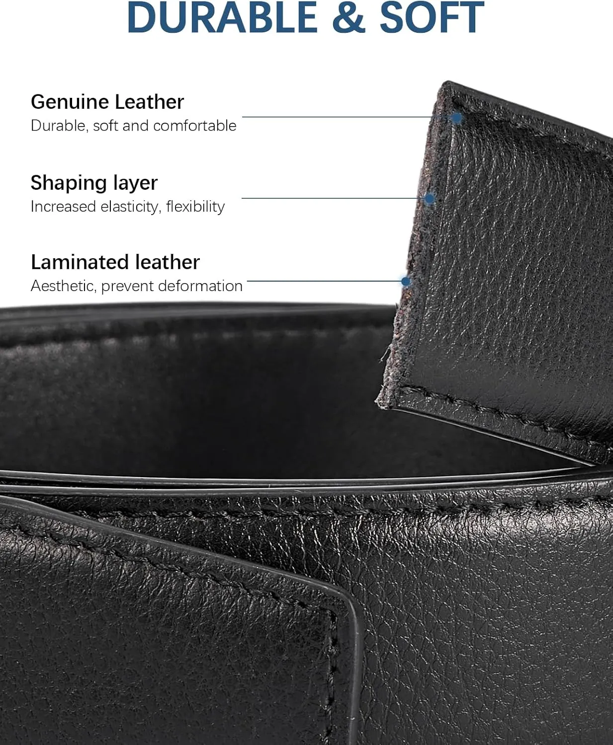 BOSTANTEN Belt Men Leather Reversible Belts for Men 1 3/8" for Casual Golf Dress Pants, Two-in-One Belt Gift