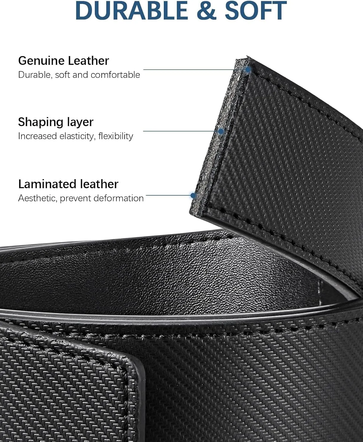 BOSTANTEN Belt Men Leather Reversible Belts for Men 1 3/8" for Casual Golf Dress Pants, Two-in-One Belt Gift