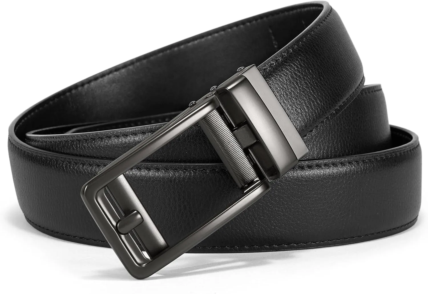 BOSTANTEN Belt Men Leather Reversible Belts for Men 1 3/8" for Casual Golf Dress Pants, Two-in-One Belt Gift