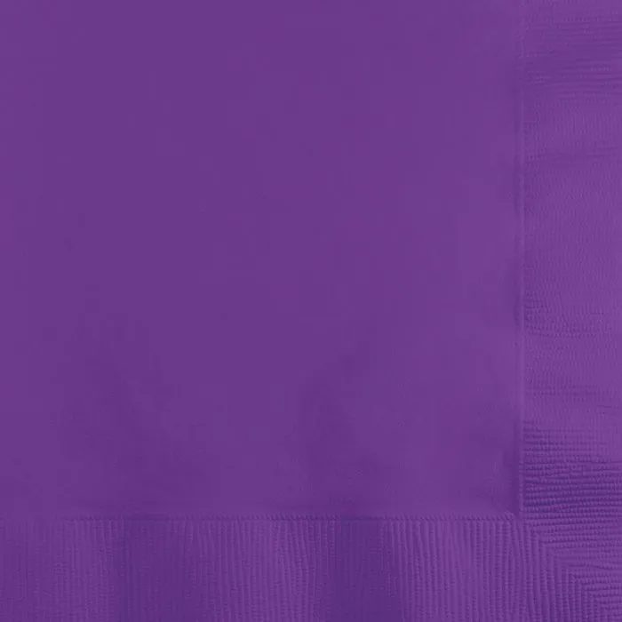 Bulk Pack of 150 Amethyst Beverage Napkins, 3 Ply