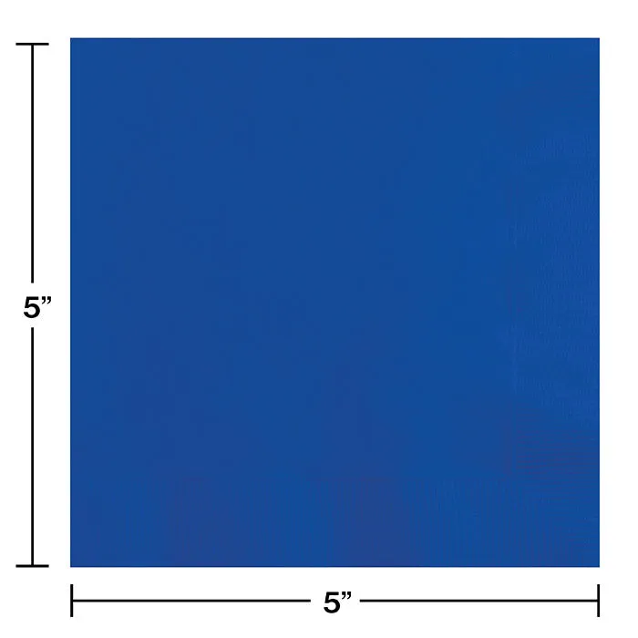 Bulk Pack of 150 Cobalt Beverage Napkins, 3 Ply