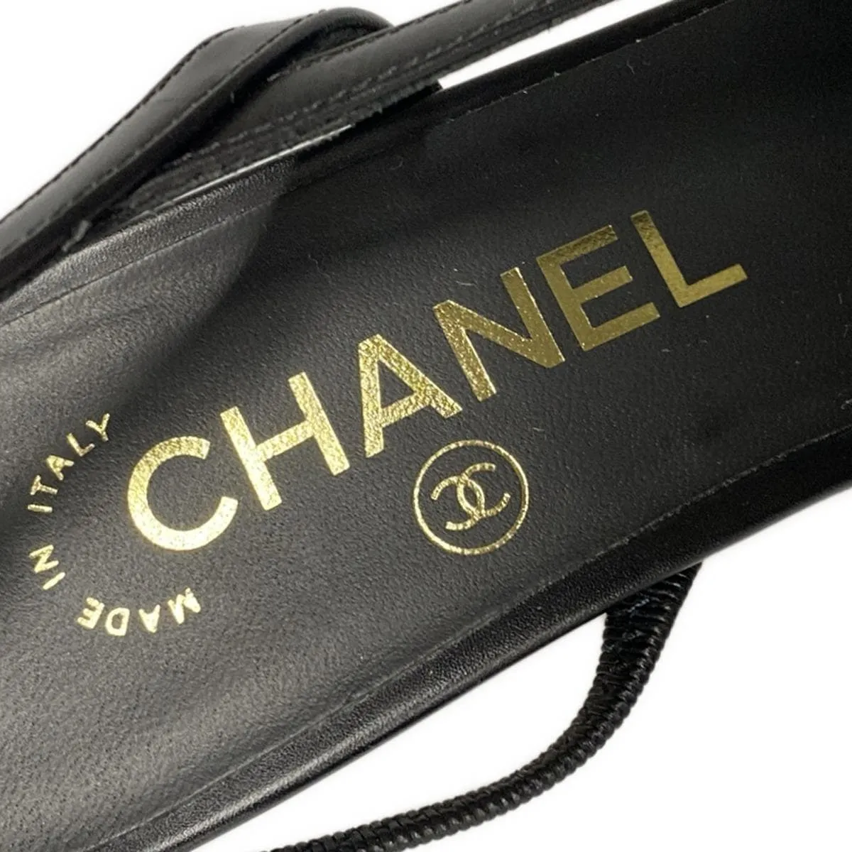 Chanel black slingback pumps, size 37