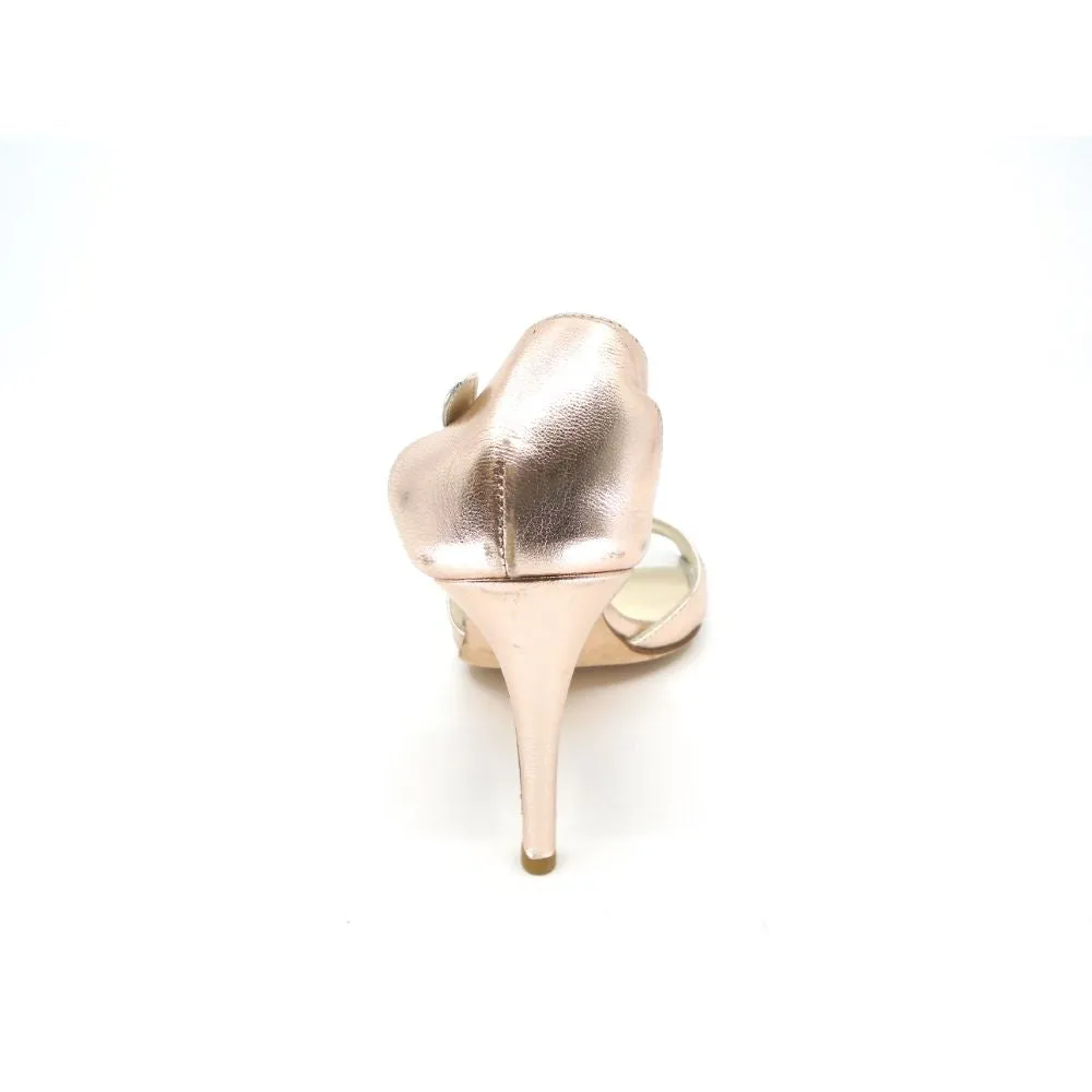 Cira Rose and Silver Metallic Something Bleu Strappy Sandal