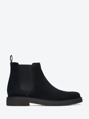 Clarks Men's Clarkdale Easy Chelsea Boots- Black Suede