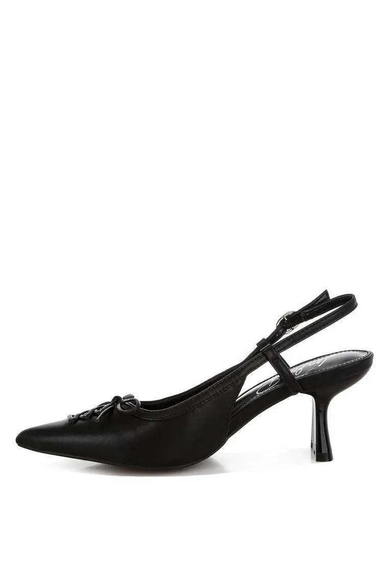 Comfortable Kitten Heel Slingback Shoes