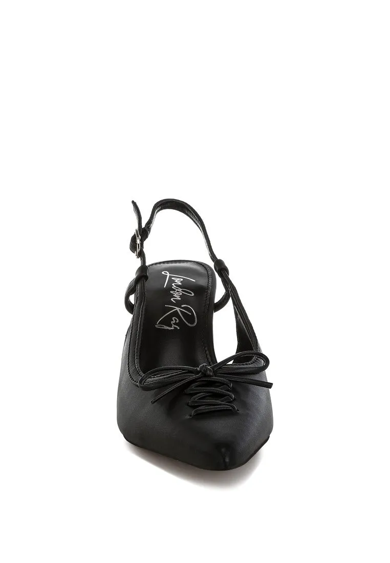 Comfortable Kitten Heel Slingback Shoes