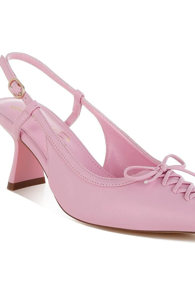 Comfortable Kitten Heel Slingback Shoes