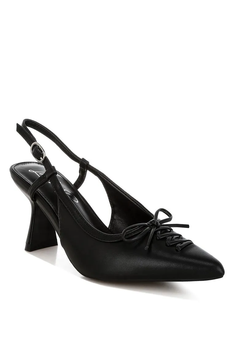 Comfortable Kitten Heel Slingback Shoes