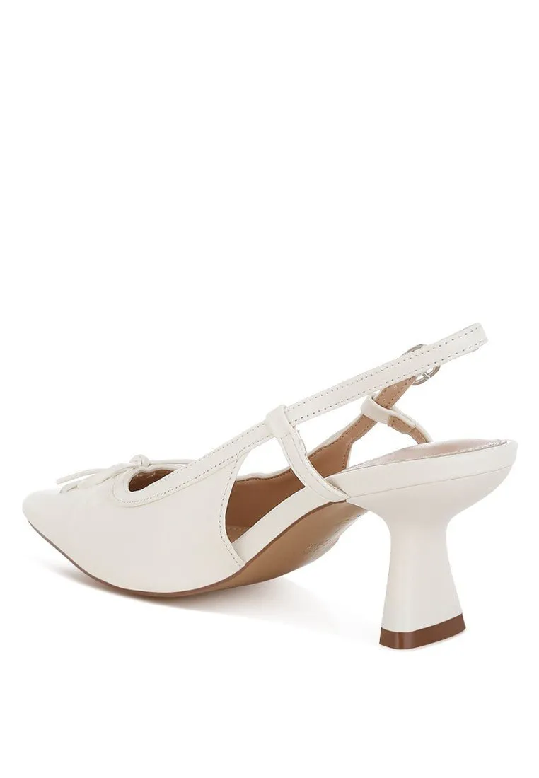 Comfortable Kitten Heel Slingback Shoes