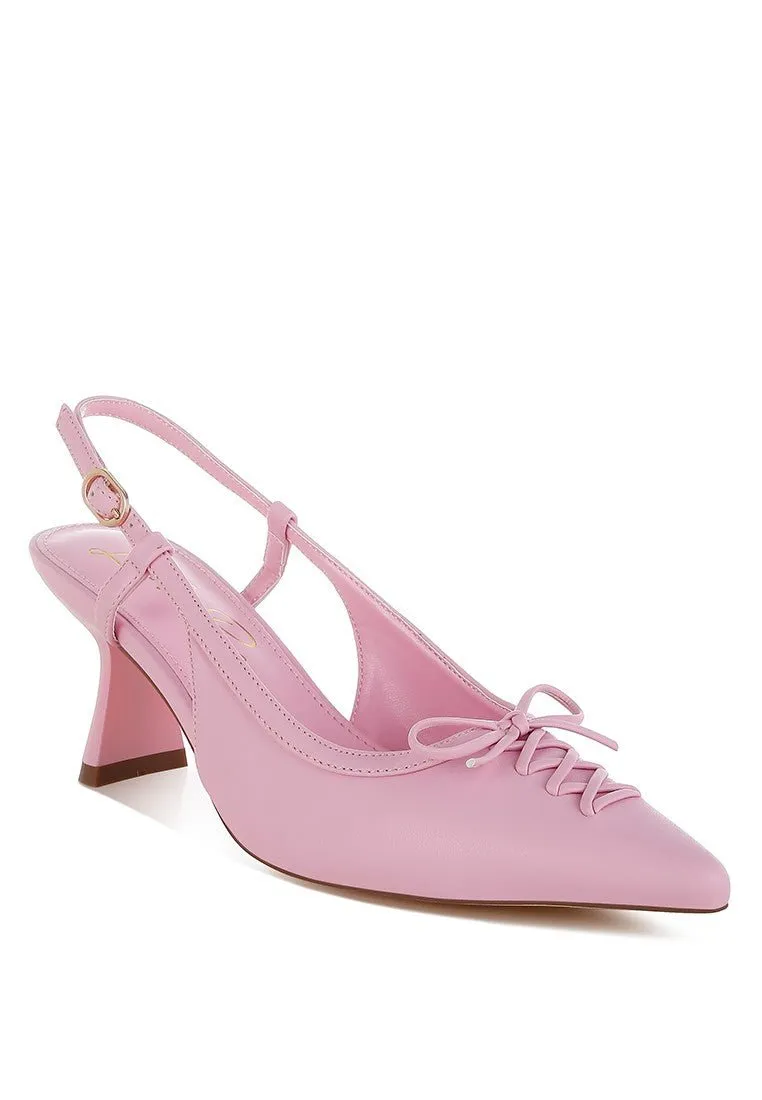 Comfortable Kitten Heel Slingback Shoes