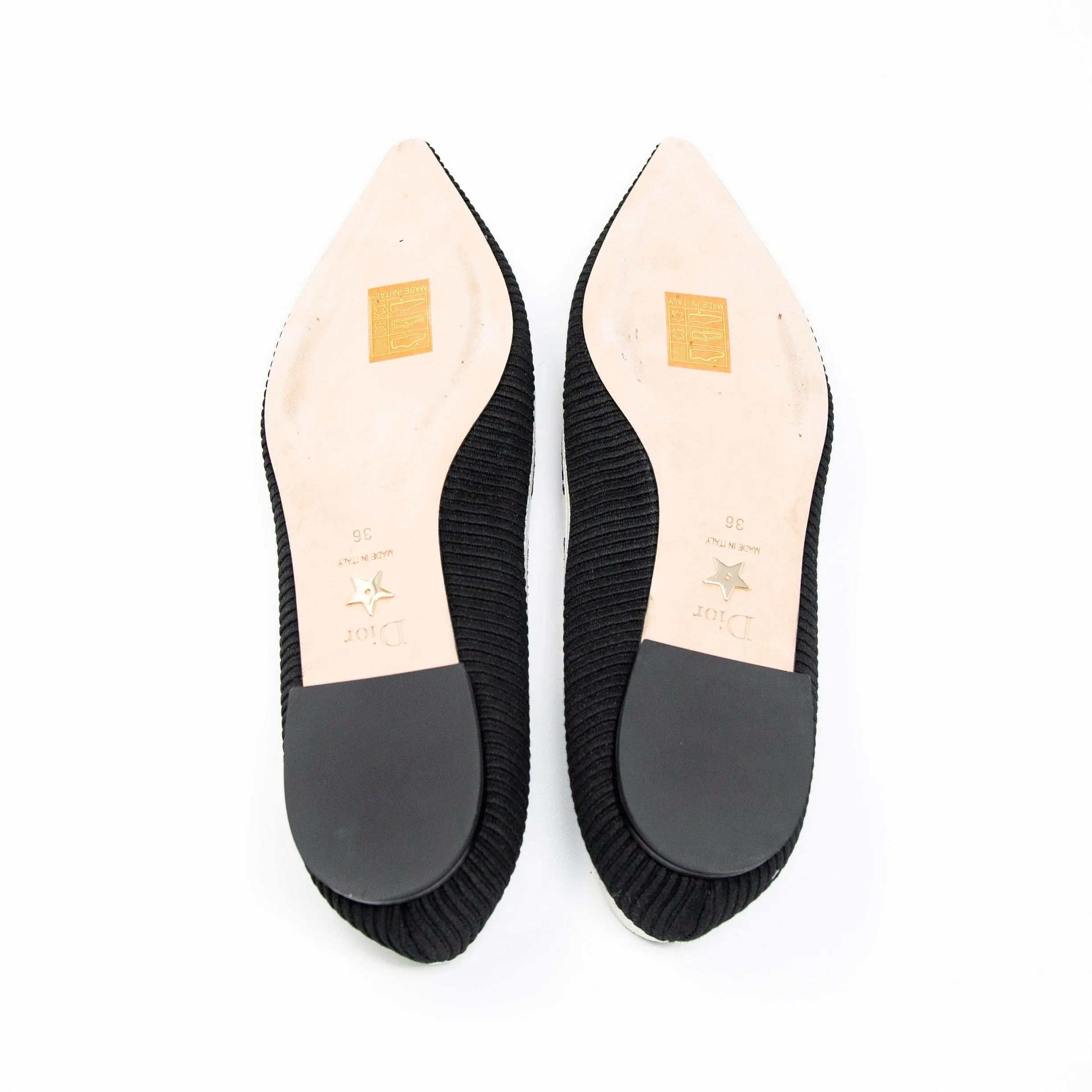 Dior Black J’adior Ballerina Flats 36