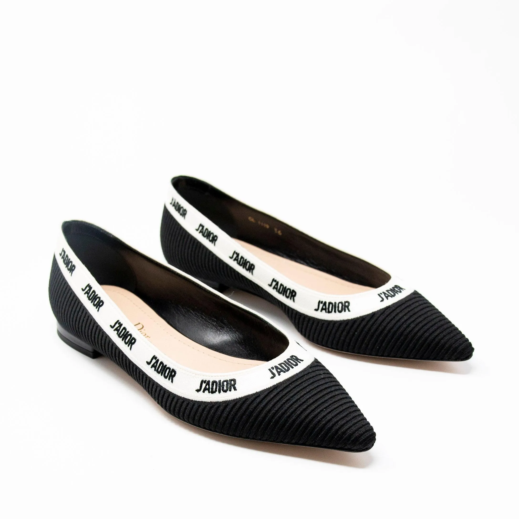 Dior Black J’adior Ballerina Flats 36