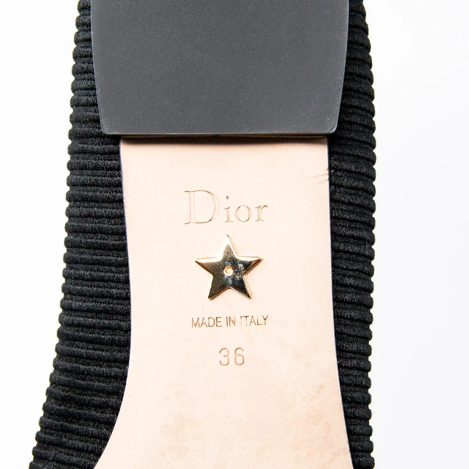 Dior Black J’adior Ballerina Flats 36
