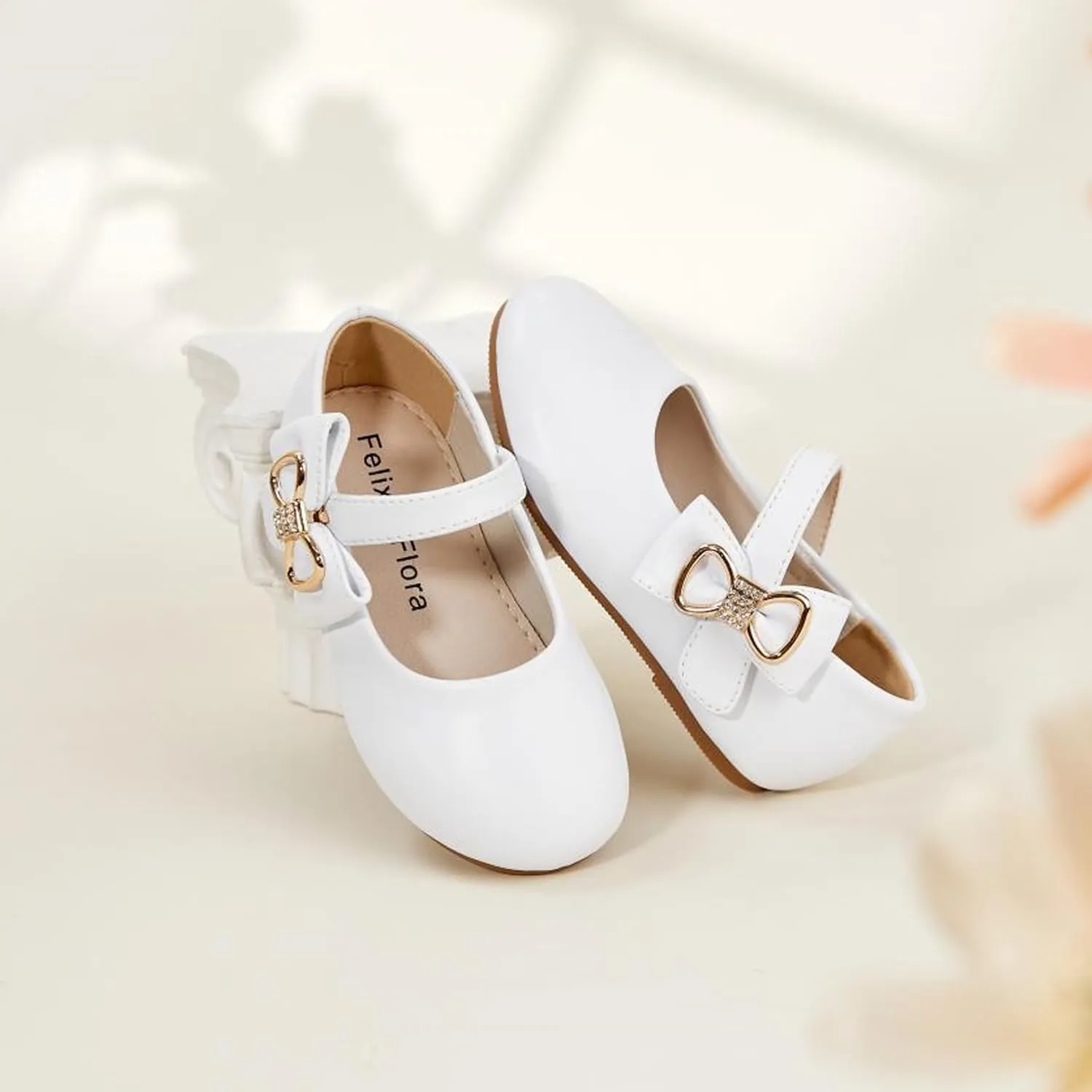 Felix & Flora Toddler Flower Girl Dress Shoes - Girl Ballet Flats Party School Shoes Wedding