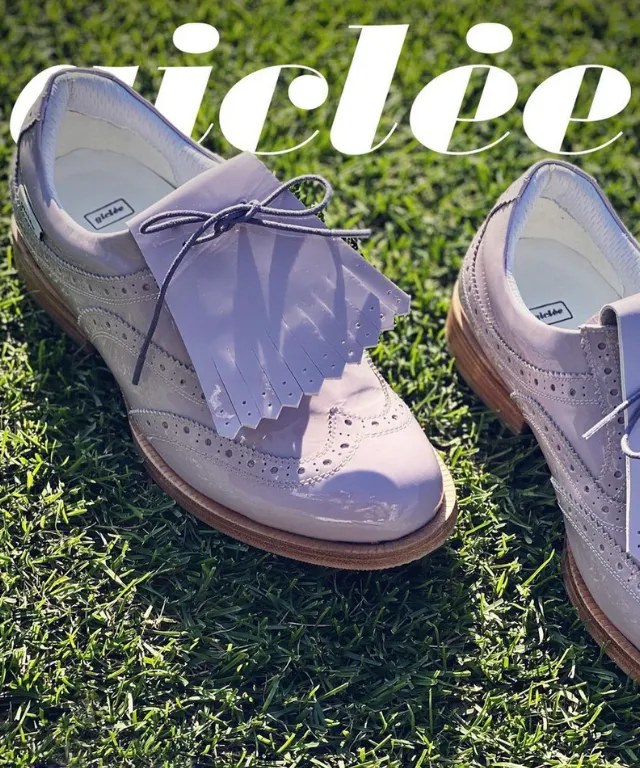 Giclee Unisex Classy Patent Premium Leather Golf Shoes - Purple