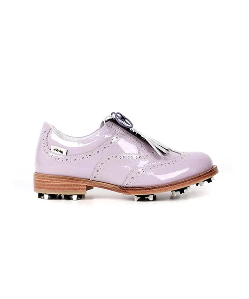 Giclee Unisex Classy Patent Premium Leather Golf Shoes - Purple