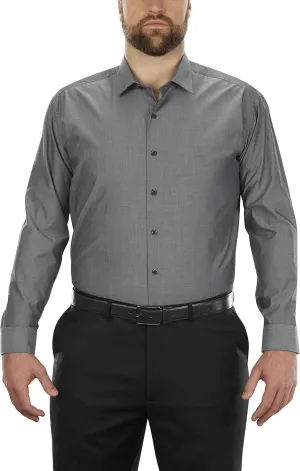 Kenneth Cole Unlisted Men's Big and Tall Solid Dress Shirt - Amazon Exclusive