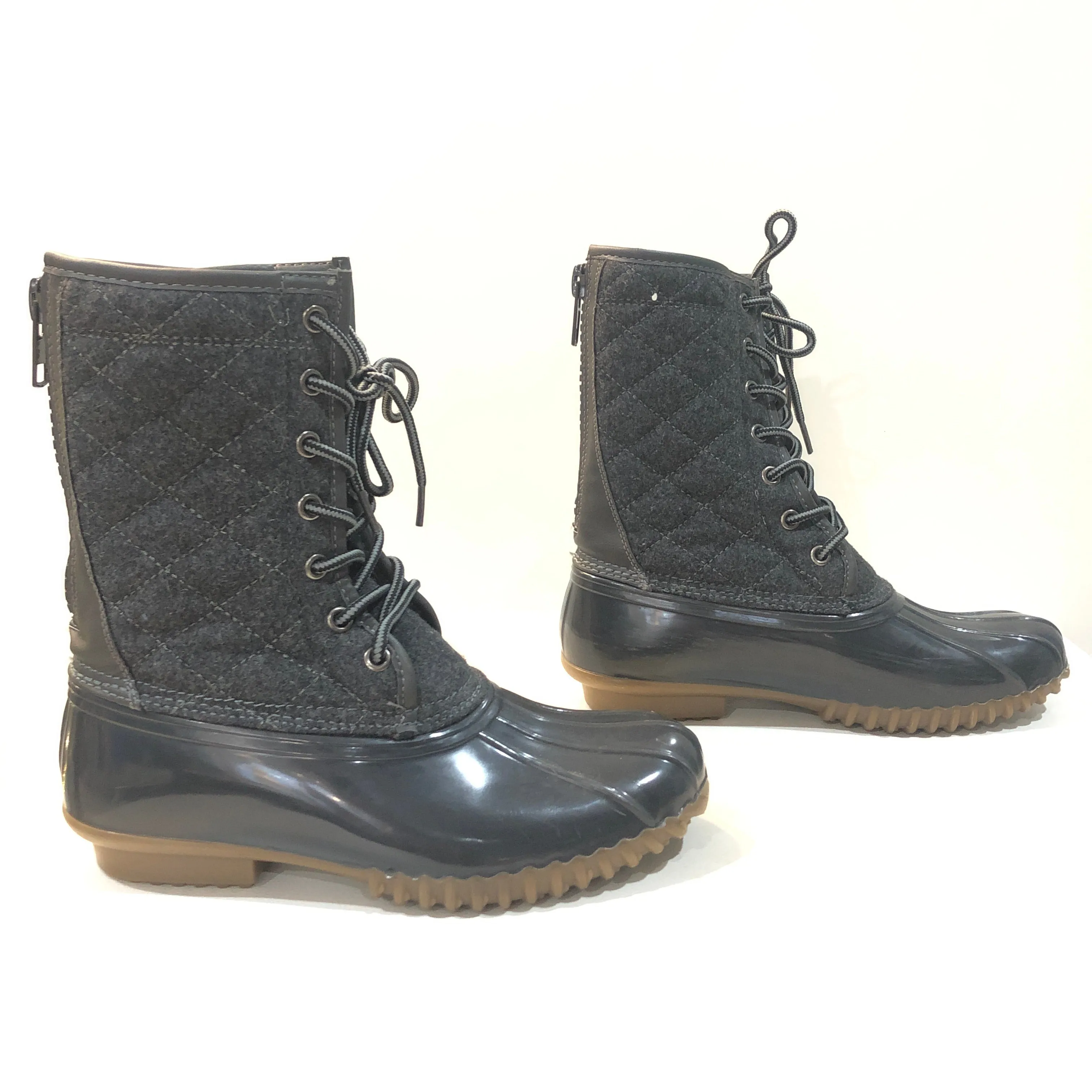 MADDEN GIRL Frolic Grey Duck Boots Size 7