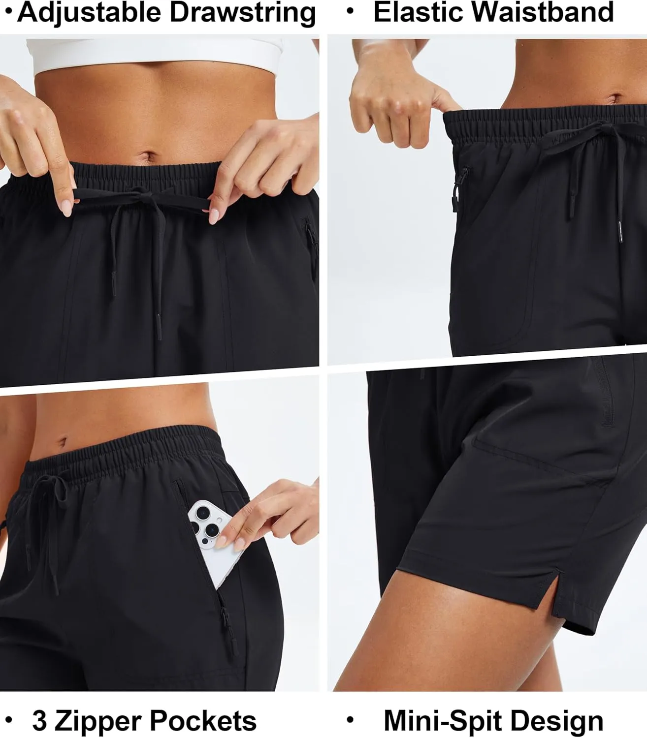 MAGCOMSEN Women's 5" Hiking Shorts UPF 50  Quick Dry Lightweight Athletic Running Golf Summer Casual Shorts with Pockets