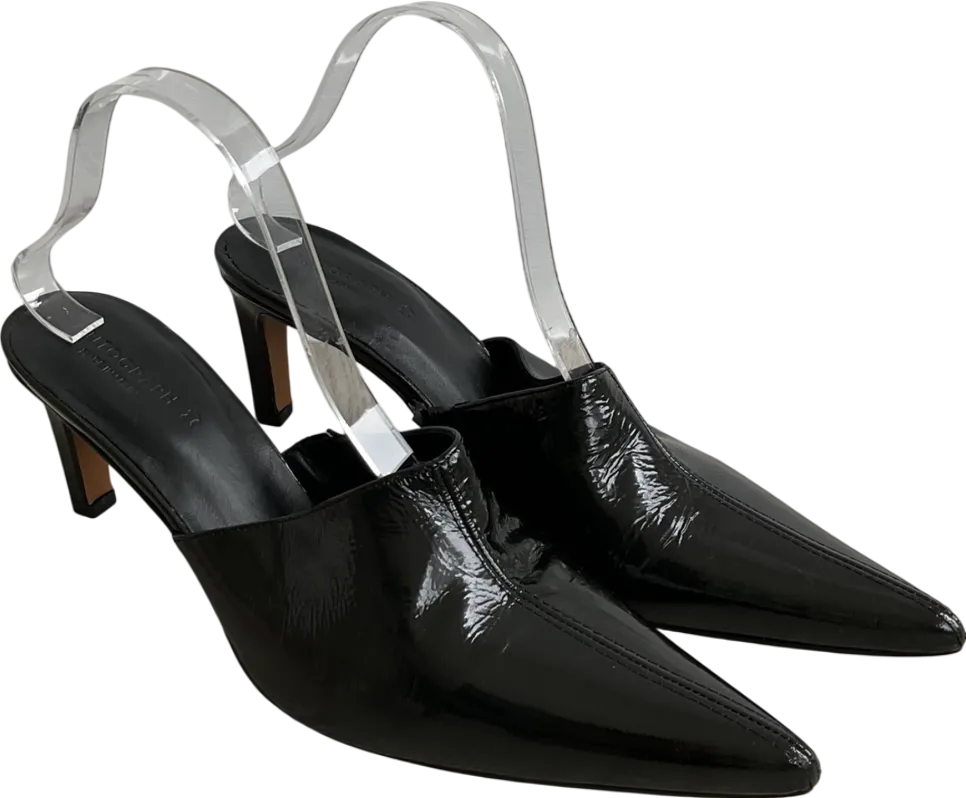 M&S Black Pointed Toe Slip On Heels UK 8 EU 41 👠