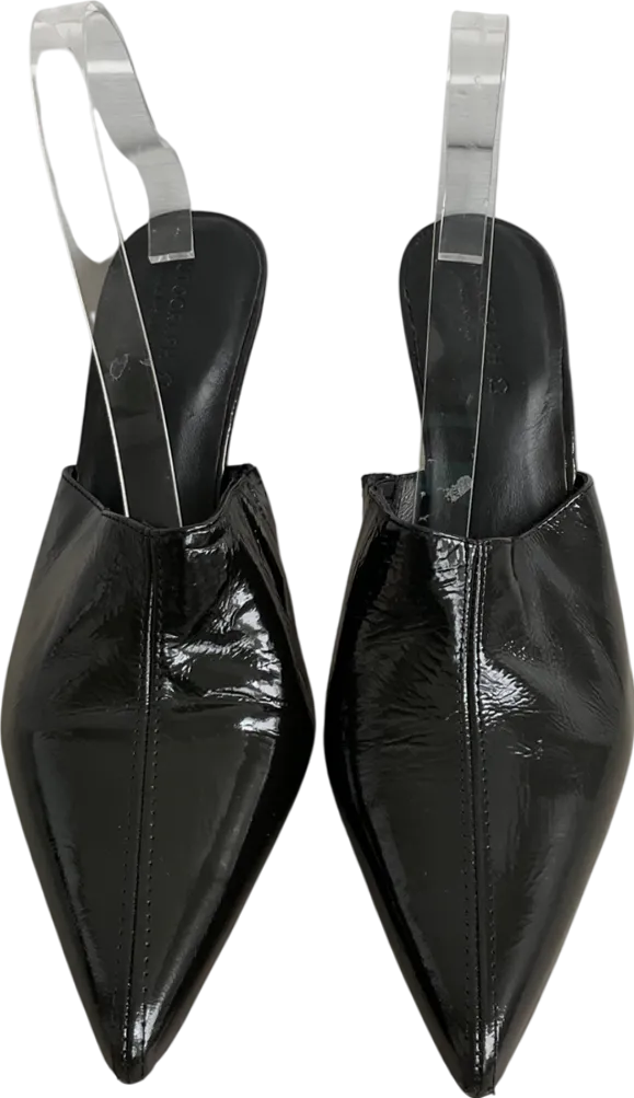 M&S Black Pointed Toe Slip On Heels UK 8 EU 41 👠