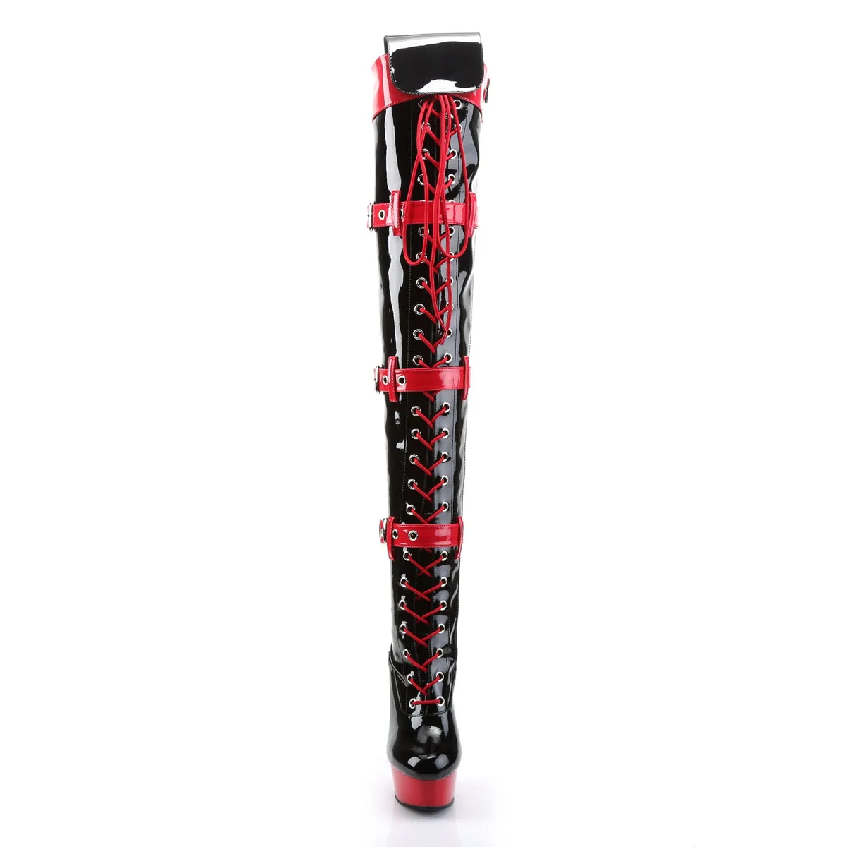 MEDIC-3028 Funtasma Black/Red Fancy Dress Women's Boots (Fantasy Footwear)