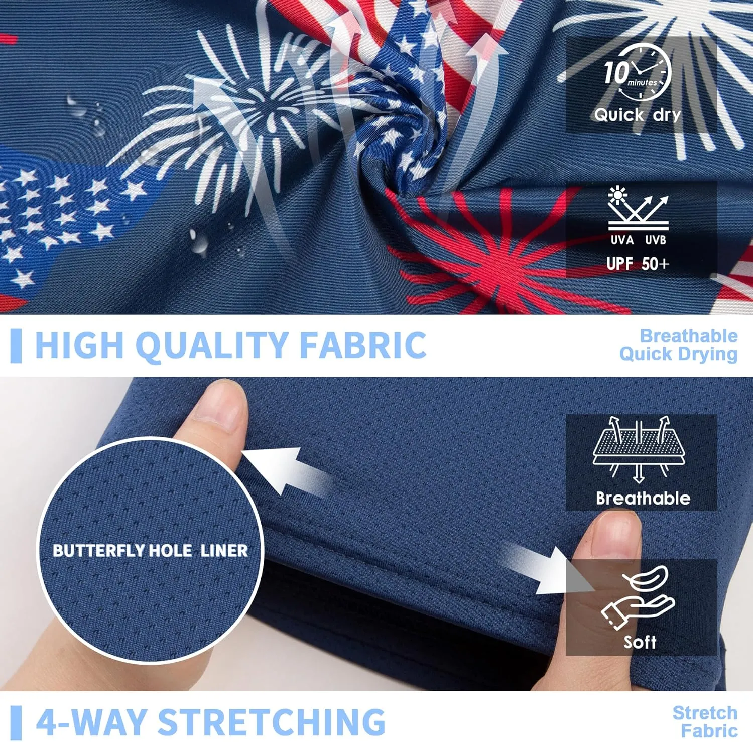 Mens Swim Trunks 9" Board Shorts with Compression Liner Swimsuit Built-in Bathing Suit Quick Dry Swimwear Zipper Pocket