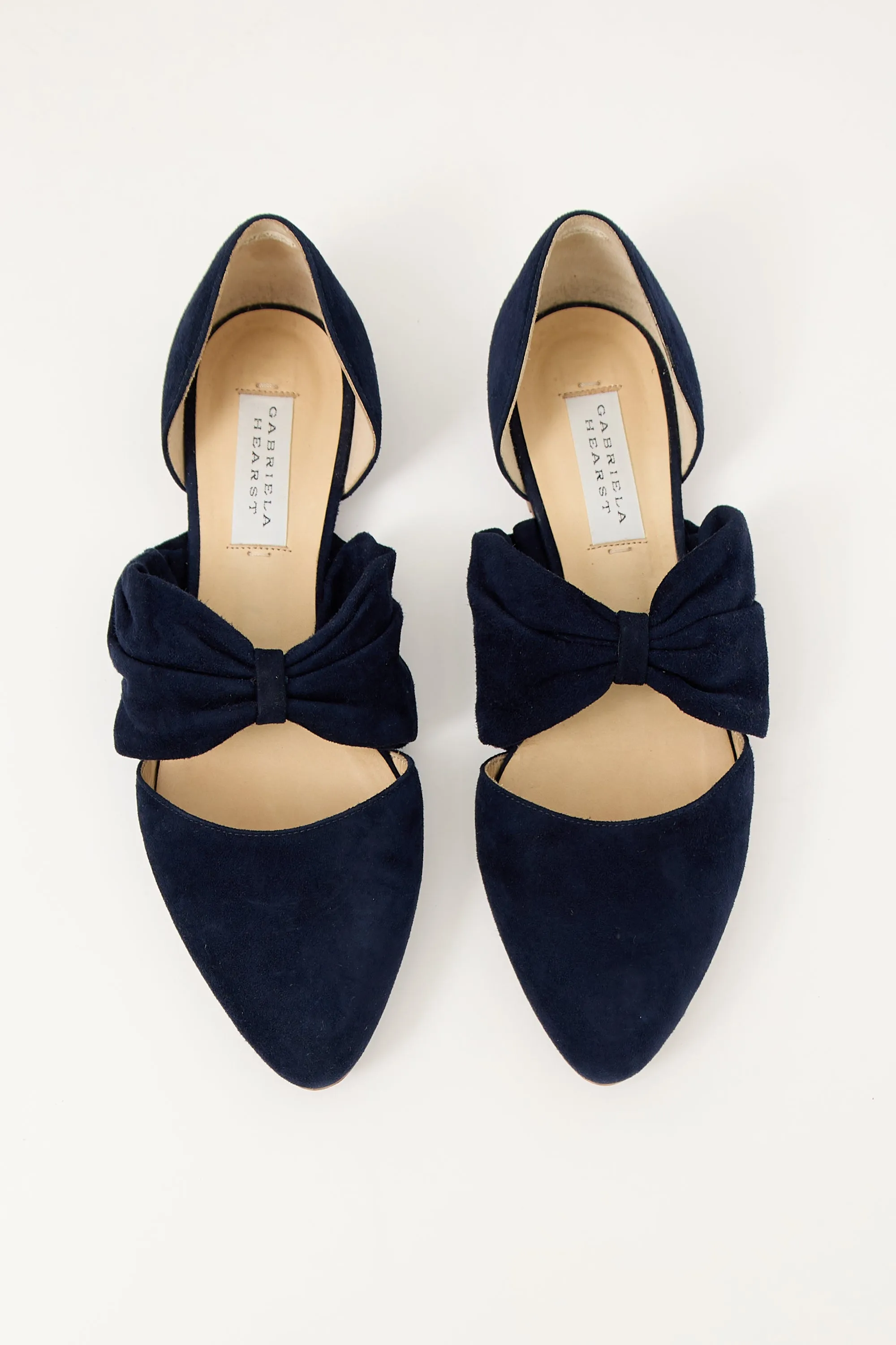 Navy Suede D'Orsay Minerva Flat