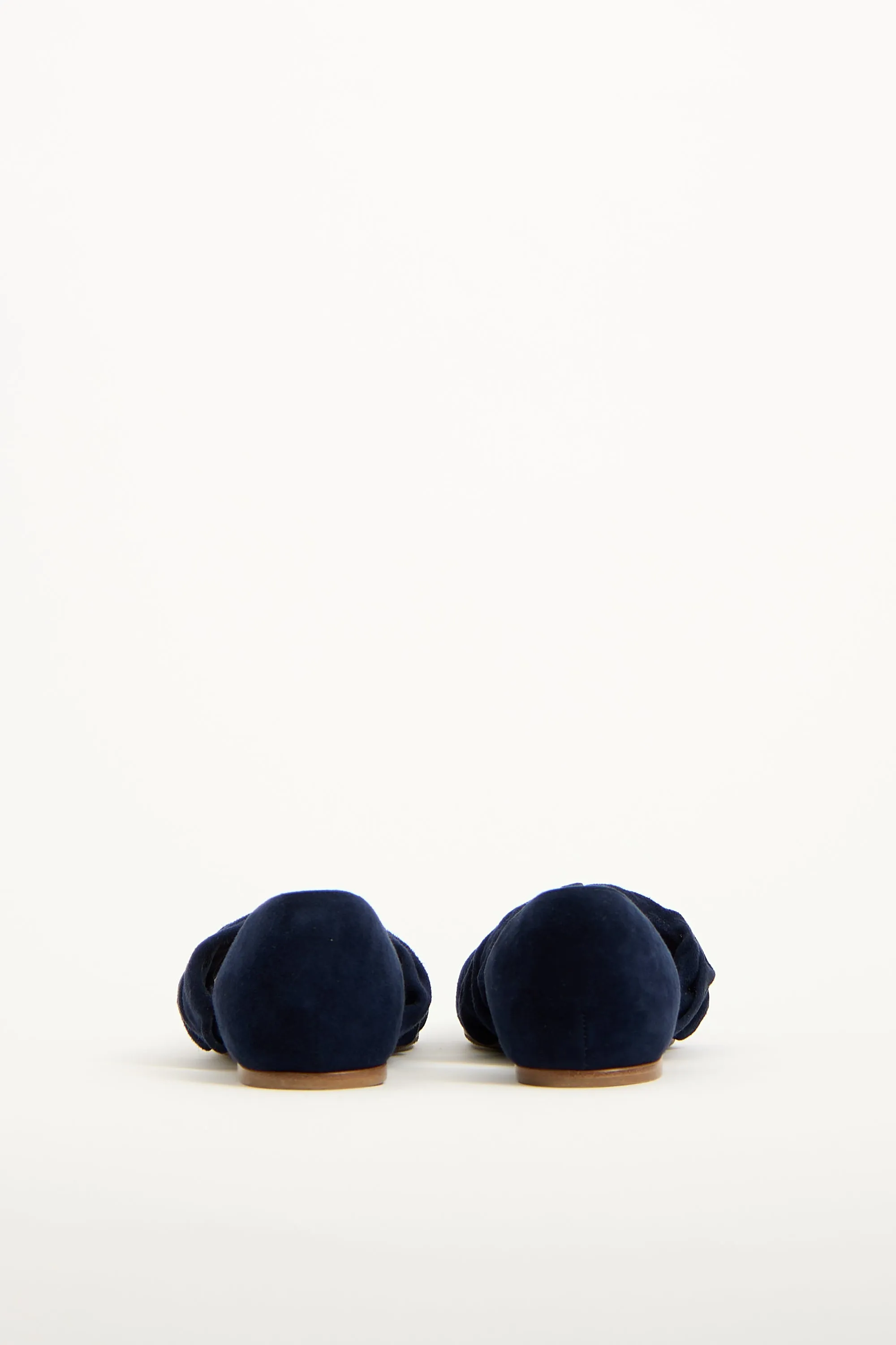 Navy Suede D'Orsay Minerva Flat