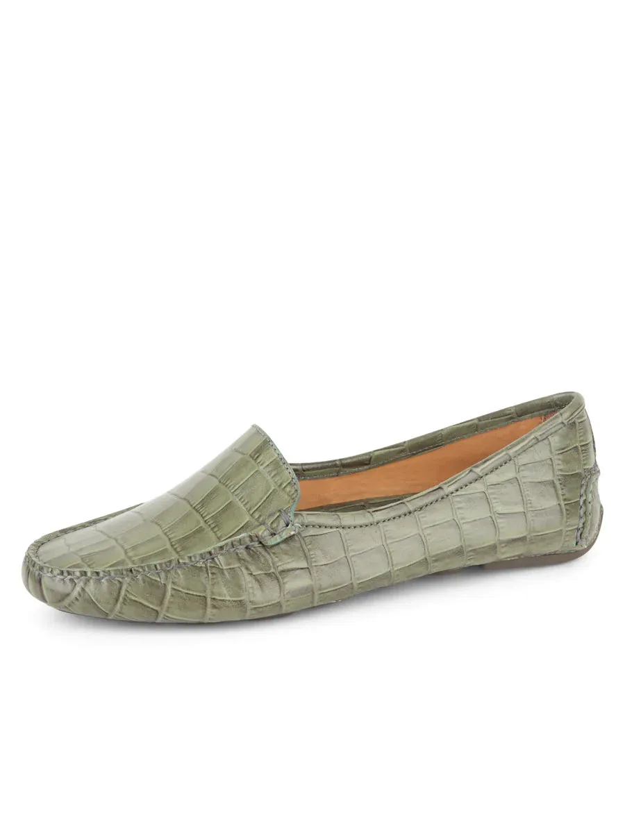Patricia Green - Jillian Driving Moccasin in Crocodile