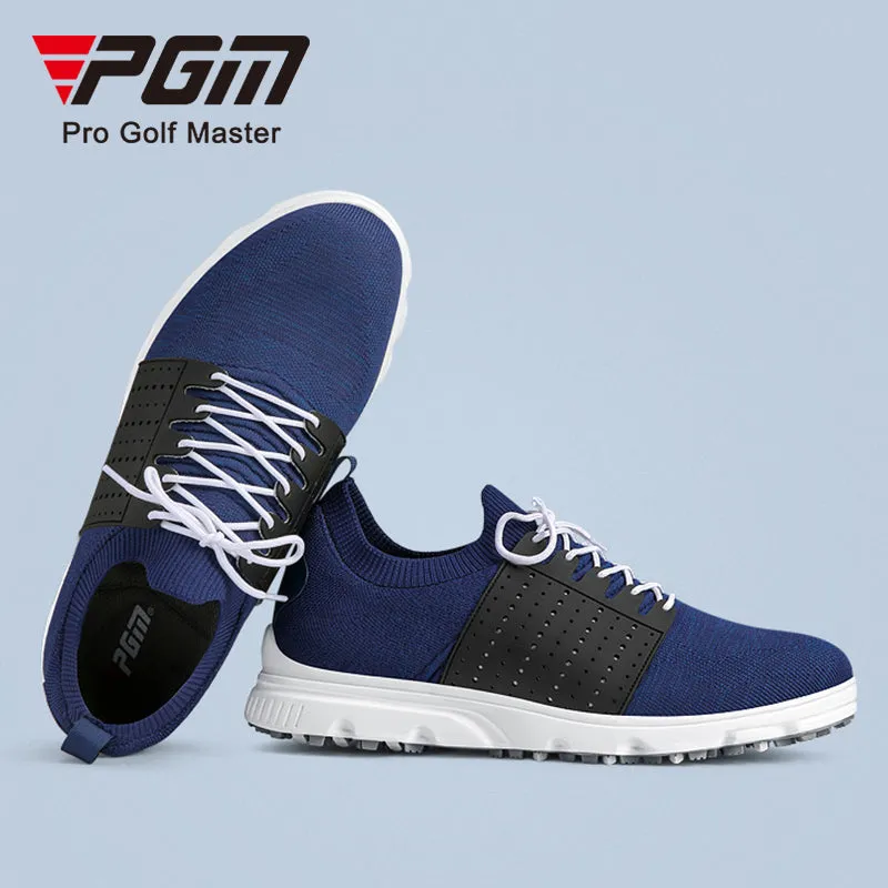 PGM XZ183 breathable mesh custom spike less golf shoes men