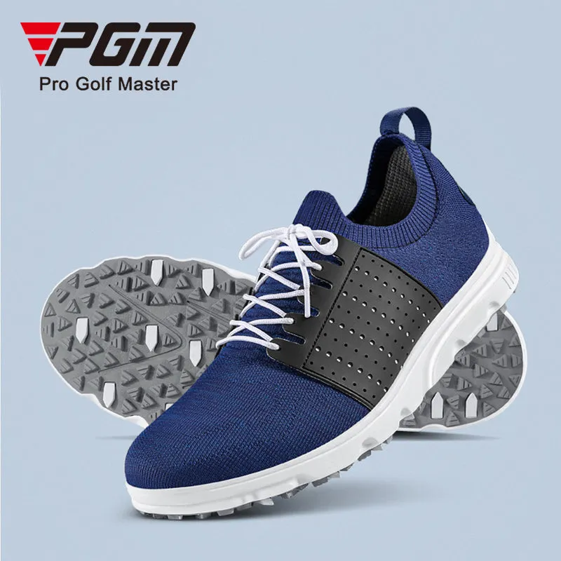 PGM XZ183 breathable mesh custom spike less golf shoes men