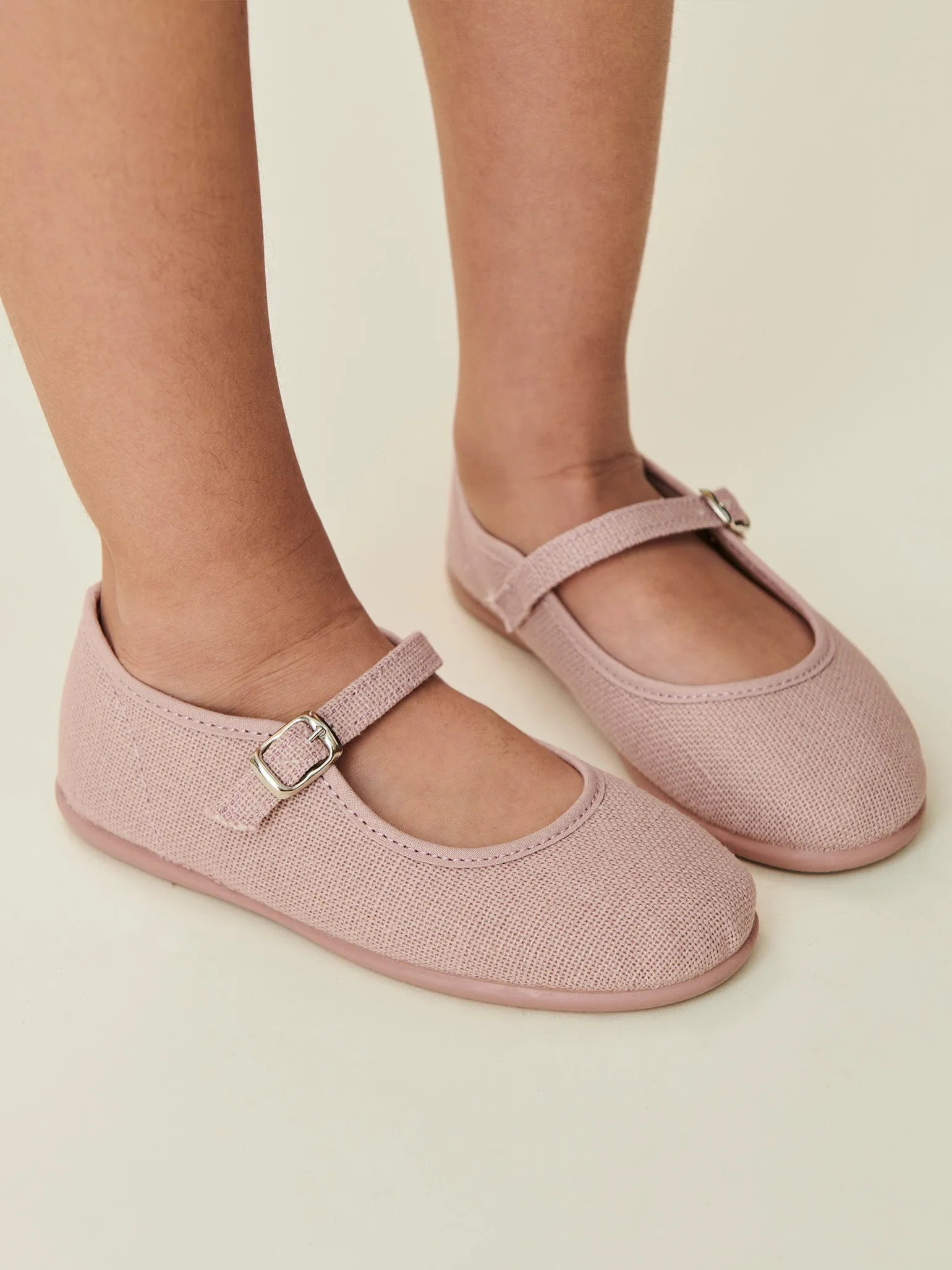 Pink Canvas Girl Mary Jane Shoes