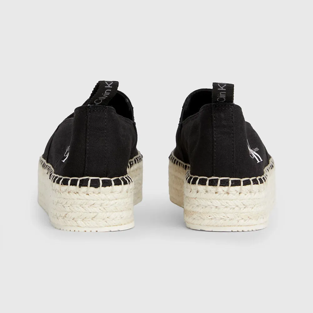 Platform Espadrille  - Black