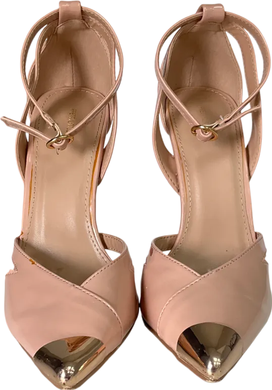 PrettyLittleThing Nude Pointed Toe Stiletto Heels UK 3 EU 36 👠