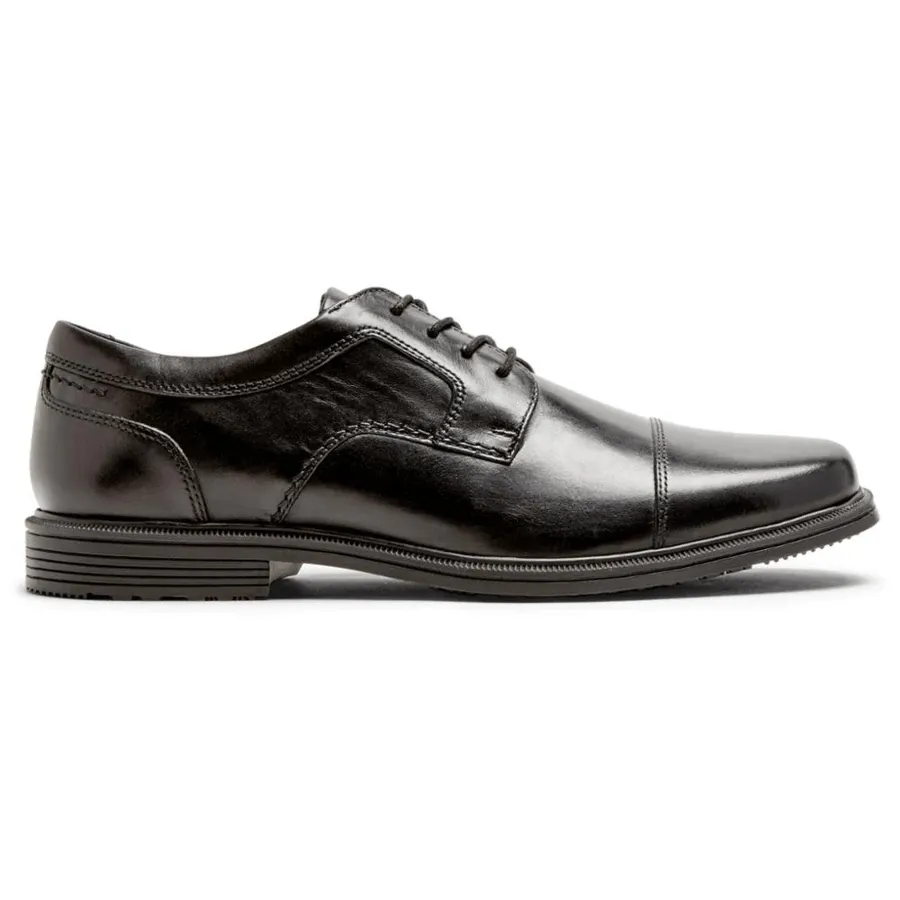 Rockport Men's Taylor Cap Toe Dress Shoes- Black