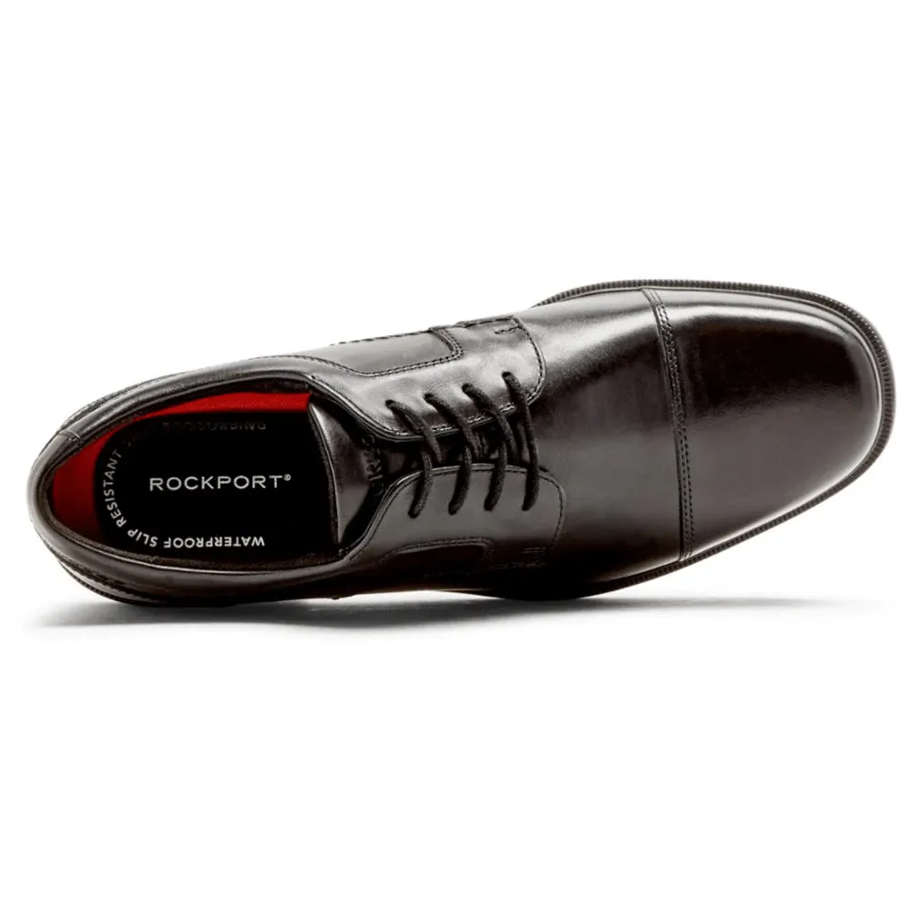 Rockport Men's Taylor Cap Toe Dress Shoes- Black