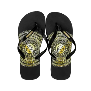 Samba Sol Men's Fashion Collection Flip Flops - Gold Medallion