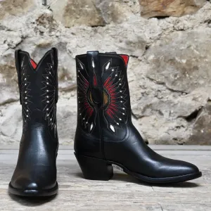 Stallion Ladies Peewee Western Boot W/Moonburst Inlay